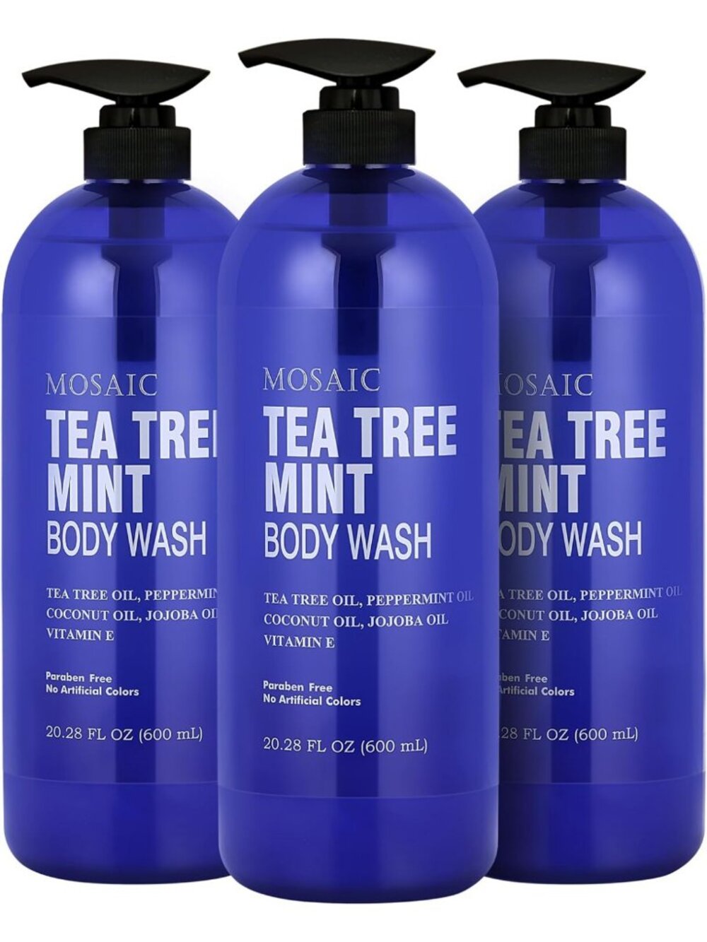 Tea Tree Mint Body Wash & Shower Gel - 20.2 FL Oz, Eczema, Jock Itch Relief